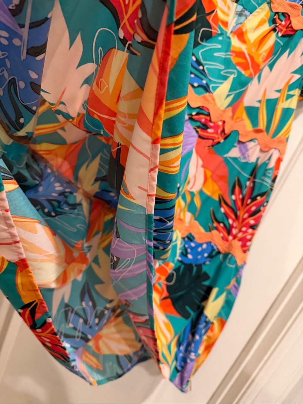 Umgee Tropical Multi-Color Ruffle Sleeve Dress - Picture 6 of 7